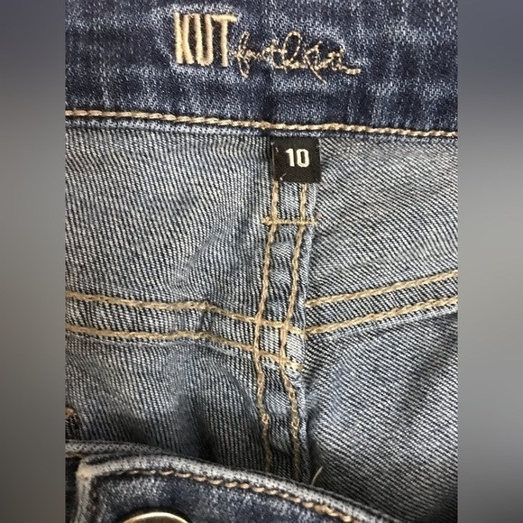 Kut from the kloth catherine womens cotton boyfriend distressed jeans size 10 - Picture 14 of 15